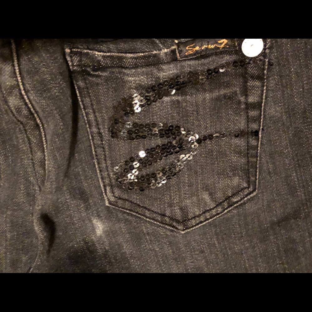 Seven Womens Jeans, Black Skinny Size 25 - Picture 6 of 7